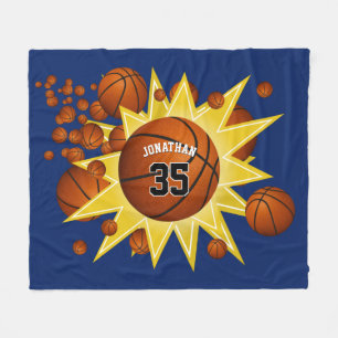 sportster basketbal jongens meisjes fleece deken
