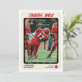 Sportster Star Bar Mitzvah Hartelijk dank voor Rod Bedankkaart (Staand voorkant)