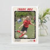 Sportster Star Bat Mitzvah Hartelijk dank voor Rod Bedankkaart (Staand voorkant)