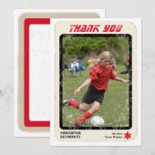 Sportster Star Bat Mitzvah Hartelijk dank voor Rod Bedankkaart (Voorkant / Achterkant)