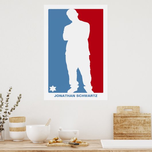 Sportsterbalk Mitzvah Poster Blue en Red (Keuken)