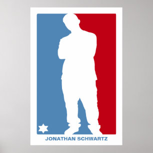 Sportsterbalk Mitzvah Poster Blue en Red