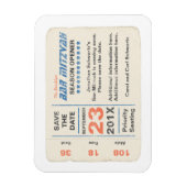 Sportsterbalk Mitzvah Save the Date Card Blue Magneet (Verticaal)