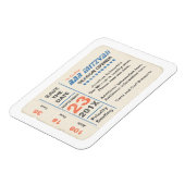 Sportsterbalk Mitzvah Save the Date Card Blue Magneet (Linkerzijde)