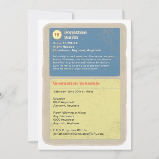 Sportsterren Afstuderen Kaart (Achterkant)