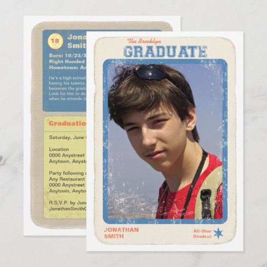 Sportsterren Afstuderen Kaart (Voorkant / Achterkant)