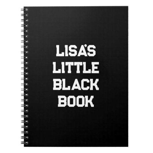 Sportstijl Little Black Book Blank Notitieboek (Voorkant)