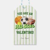 Sportstrepen Valentijnskaart Cadeaulabel (Voorkant)