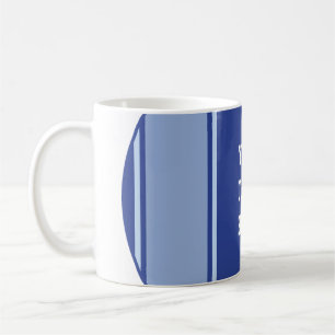 SPORTSTRIPES - blauw + jouw tekst Koffiemok