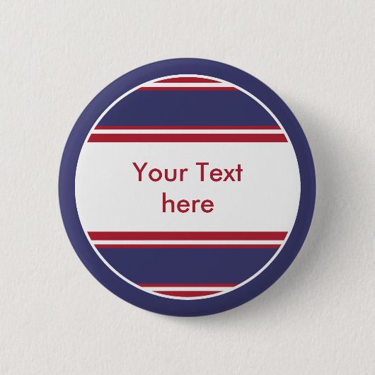 Sportstripes Button VS/ENGLAND + jouw tekst (Voorkant)