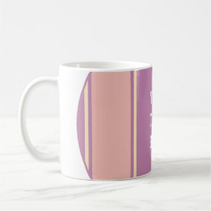 SPORTSTRIPES - Pastel Violet Yellow + jouw tekst Koffiemok