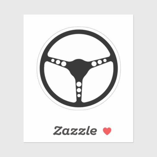 Sportstuurwiel Silhouette Sticker (Vel)