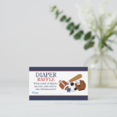 Sportt alle sterren Boy Baby shower Diaper Raffle Informatiekaartje (Staand voorkant)