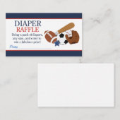Sportt alle sterren Boy Baby shower Diaper Raffle Informatiekaartje (Voorkant / Achterkant)