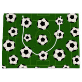 Sporttas met patroonpatronen in voetbal large cadeautasje (Voorkant)