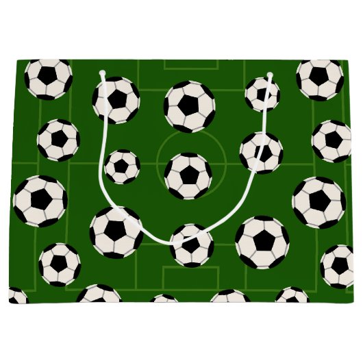 Sporttas met patroonpatronen in voetbal large cadeautasje (Voorkant)