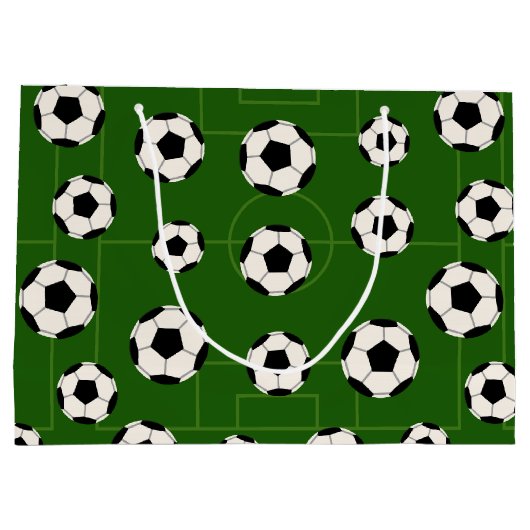 Sporttas met patroonpatronen in voetbal large cadeautasje (Achterkant)