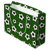 Sporttas met patroonpatronen in voetbal large cadeautasje (Achterkant Gekanteld)