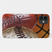Sporttassen iPhone Basketball, Football, honkbal Case-Mate iPhone Case (Achterkant (horizontaal))
