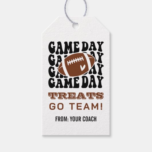 Sportteam Football Spel Dag Behandel Labels Cadeaulabel (Voorkant)