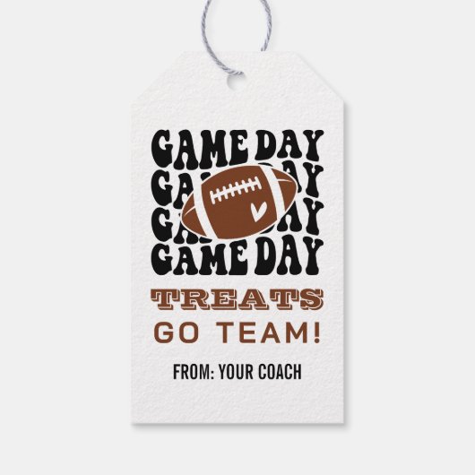 Sportteam Football Spel Dag Behandel Labels Cadeaulabel (Achterkant)