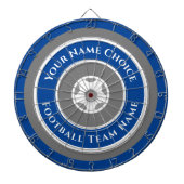 Sportteam gepersonaliseerd in Blue Dart Board Dartbord (Voorkant)