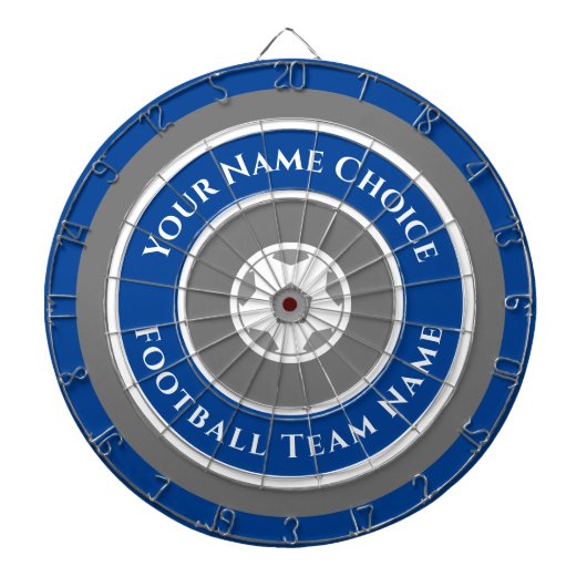 Sportteam gepersonaliseerd in Blue Dart Board Dartbord (Voorkant)