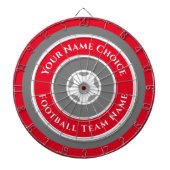Sportteam gepersonaliseerd in Red Dart Board Dartbord (Voorkant)