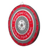 Sportteam gepersonaliseerd in Red Dart Board Dartbord (Voorkant Rechts)