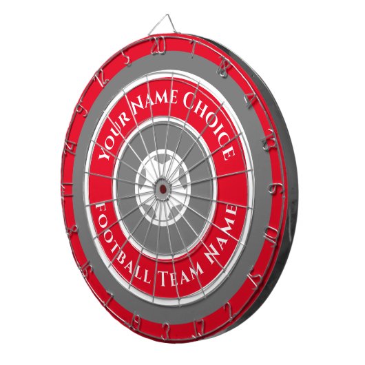 Sportteam gepersonaliseerd in Red Dart Board Dartbord (Voorkant Rechts)
