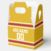 Sportteam Jersey met aangepaste naam en nummer Bedankdoosjes (Geopend)