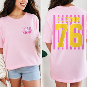 Sportteam met naam en nummer T-shirt