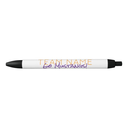 Sportteam NAAM Moderne School Spirit Fans Zwarte Inkt Pen (Voorkant)