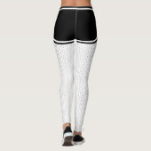 Sportteam Naam Nummer Wit Zwart Dot Shorts Leggings (Achterkant)