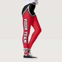 Sportteam Naam Nummer Zwart Rood Dot Shorts