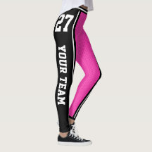 Sportteam Naam Nummer Zwart Roze Gestreept