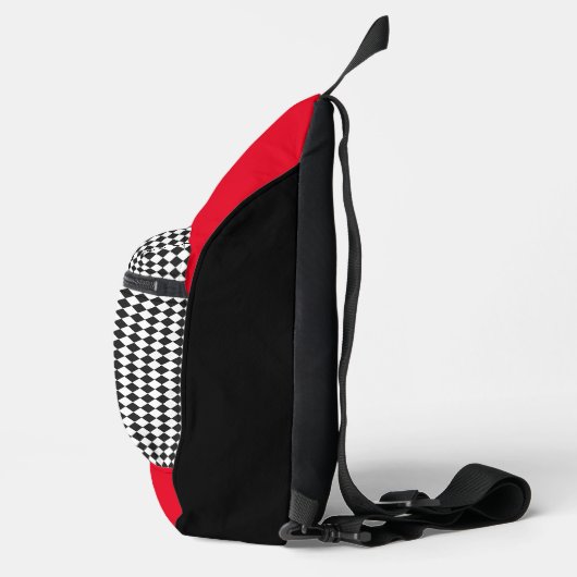 Sportteam NUMMER Kleuren Checker Leuk Sling Bag (Rechts)