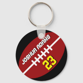 Sportteam Red Black Football Sleutelhanger