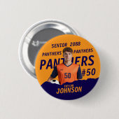 Sportteam Senior Night Bewerkbare Kleurknop Ronde Button 5,7 Cm (Voorkant /achterkant)