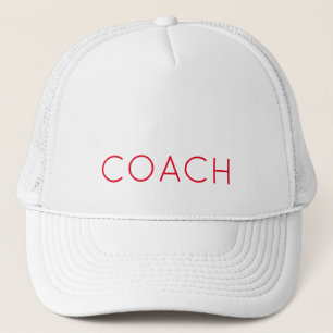 Sportteam Spirit COACH Cadeautekst rood Trucker Pet