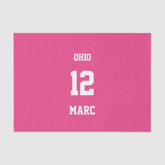 Sportteam voor aangepaste certificering roze tissuepapier (Voorkant)