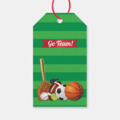 Sportteam voor game-dag - Birthday Cadeaulabel (Achterkant)