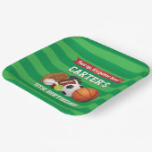 Sportteam voor game-dag - Birthday Papieren Bordje (Gebogen)