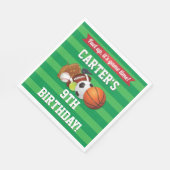 Sportteam voor game-dag - Birthday Servet (Hoek)