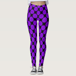 Sportteam voor Paarse en zwarte volleybalspeler Leggings
