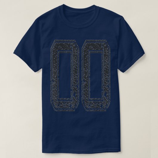 SportteamNummer 00 jaar 2000, Midnight Black T-shirt (Design voorkant)