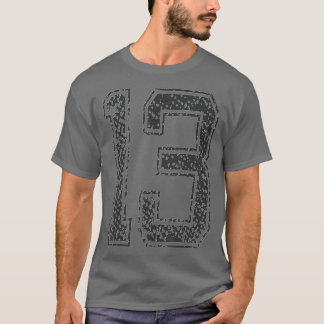 SportteamNummer 13Jaar 2013Middernacht zwart T-shirt