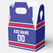 Sportteamshirt met aangepaste naam en nummer bedankdoosjes (Geopend)