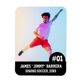 Sportteamspeler (3"x4"in) Fotomagneet Magneet