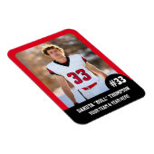 Sportteamspeler (3"x4"in) Fotomagneet Magneet (Rechterzijde)
